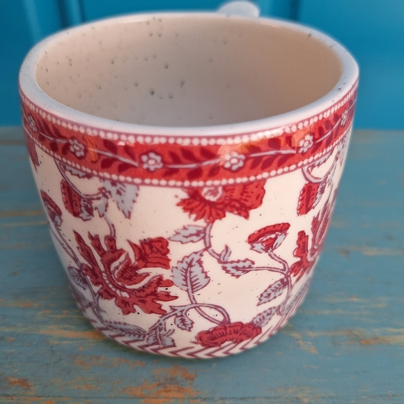 J Mug Anthropologie Coffee Cup Vintage Mugs Pink Ornate Speckled Stone - Picture 16 of 17